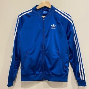 Adidas original track jacket, royal blue, size S